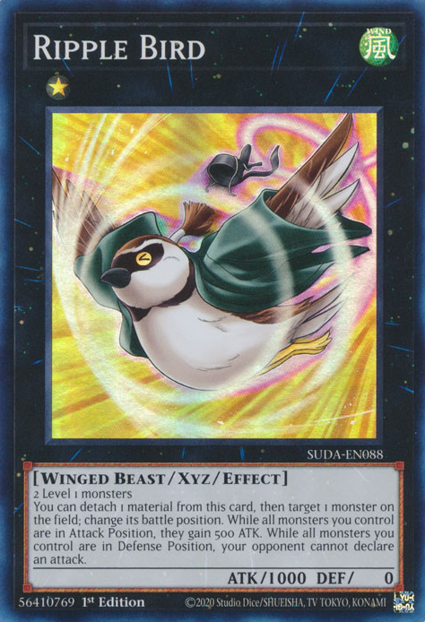 Ripple Bird SUDA-EN088 Super Super Rare Yu-Gi-Oh Supreme Darkness in Art