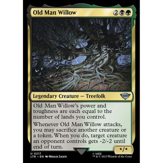 Old Man Willow, uncommon, 217, Magic the Gathering, The Lord of the Rings: Tales of Middle-earth