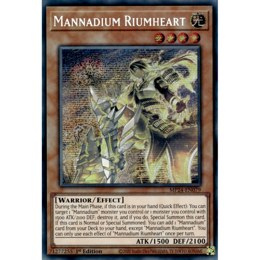 Mannadium Riumheart CYAC-EN012 Ultra Ultra Rare Yu-Gi-Oh Cyberstorm Access in Art