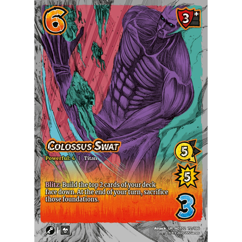 Colossus Swat, 72/186, AOT02, Universus, Attack on Titan: Origins of Power, Attack, UR