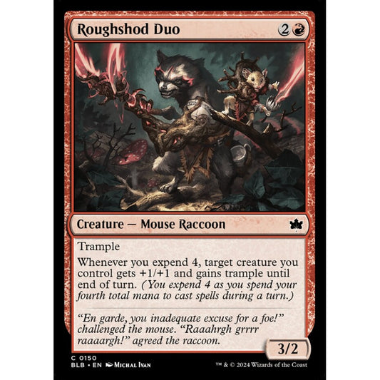 Roughshod Duo, 150, common, Magic: The Gathering, Bloomburrow