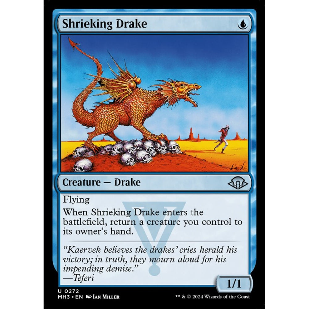 Shrieking Drake, 272, uncommon, Magic: The Gathering, Modern Horizons 3