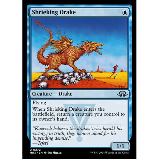 Shrieking Drake, 272, uncommon, Magic: The Gathering, Modern Horizons 3