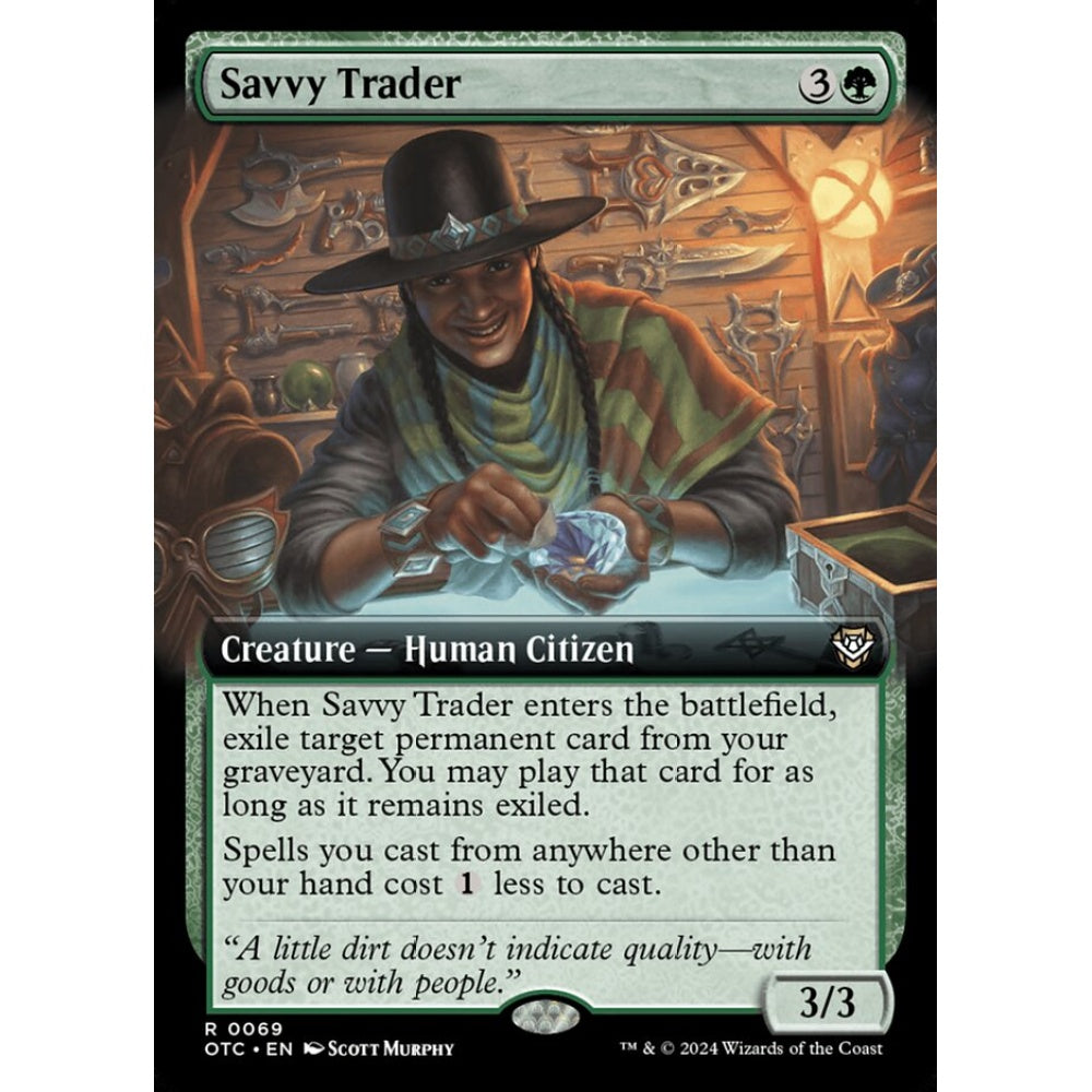 Savvy Trader, 69, rare, Magic: The Gathering, Outlaws of Thunder Junction