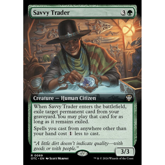 Savvy Trader, 69, rare, Magic: The Gathering, Outlaws of Thunder Junction