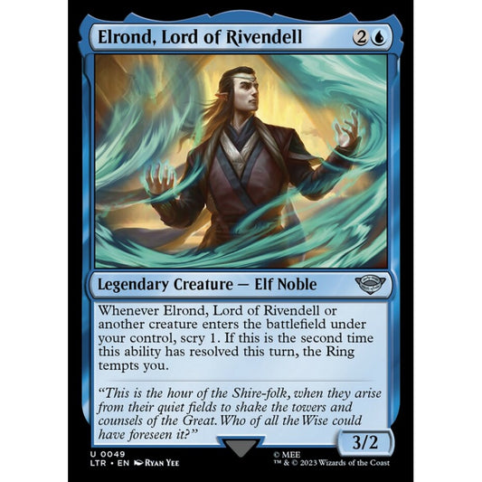 Elrond, Lord of Rivendell, uncommon, 49, Magic the Gathering, The Lord of the Rings: Tales of Middle-earth