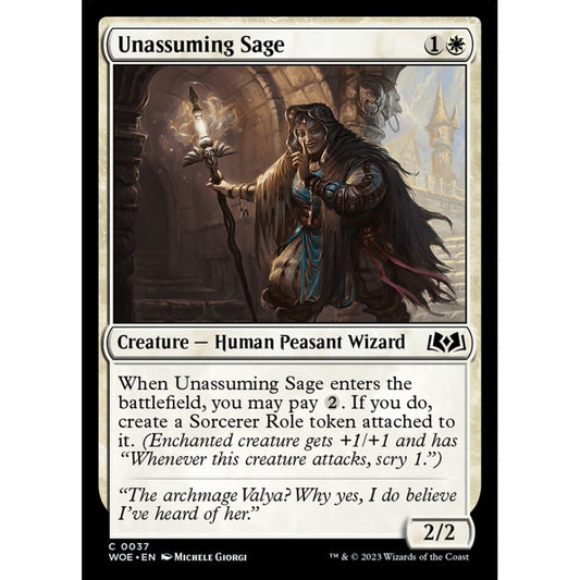 Unassuming Sage, common, 37, Magic the Gathering, Wilds of Eldraine