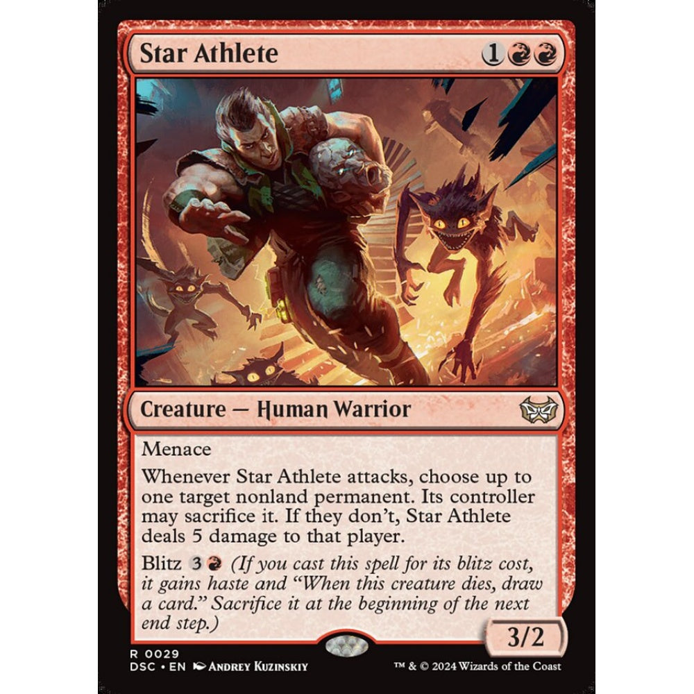 Star Athlete, 29, rare, Magic: The Gathering, Duskmourn: House of Horror
