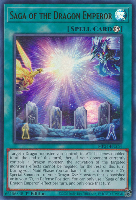 Saga of the Dragon Emperor MP24-EN264 Ultra Ultra Rare Yu-Gi-Oh 25th Anniversary Tin: Dueling Mirrors in Art