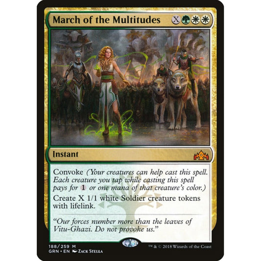 March of the Multitudes mythic 188 Magic the Gathering Guilds of Ravnica