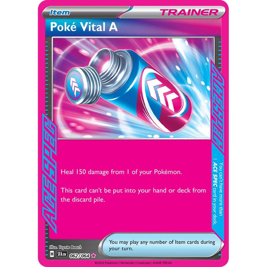 Poké Vital A ACE SPEC Rare 062/064 Pokemon Card Game Shrouded Fable