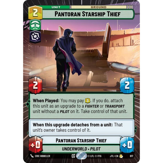 Pantoran Starship Thief, R, JTL 817) Hyperspace Foil, Star Wars Unlimited