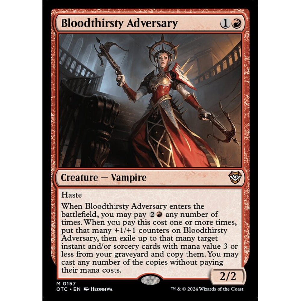 Bloodthirsty Adversary, 157, mythic, Magic: The Gathering, Outlaws of Thunder Junction