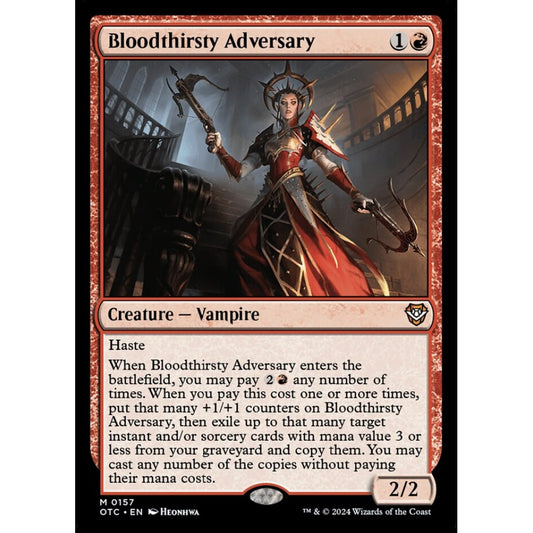 Bloodthirsty Adversary, 157, mythic, Magic: The Gathering, Outlaws of Thunder Junction
