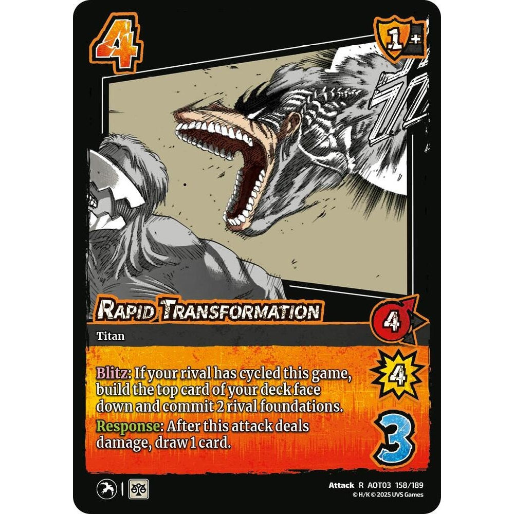 Rapid Transformation 158/189 AOT03 Universus Attack on Titan: Apocalypse Attack R