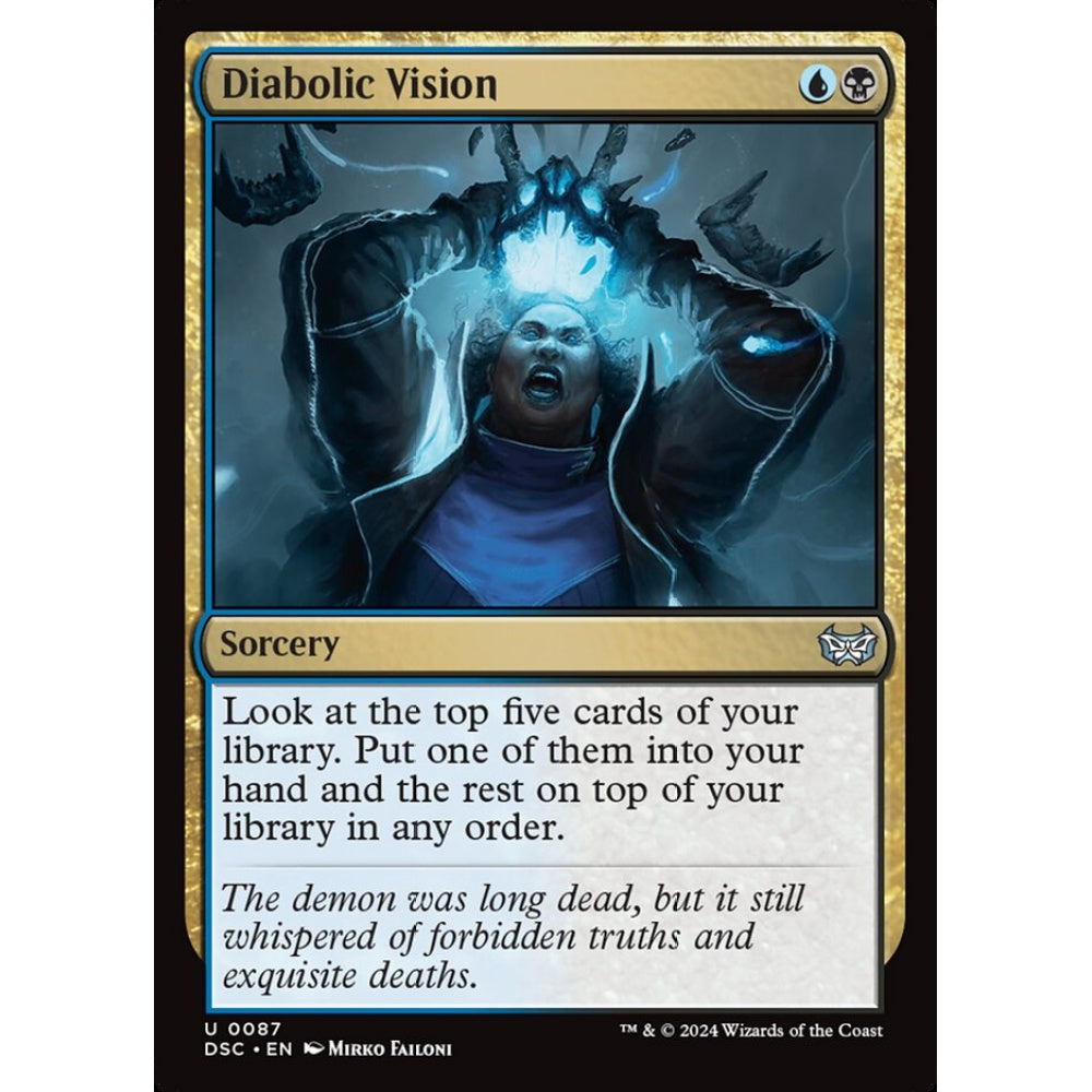 Diabolic Vision, 87, uncommon, Magic: The Gathering, Duskmourn: House of Horror