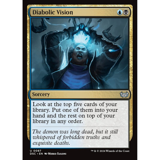 Diabolic Vision, 87, uncommon, Magic: The Gathering, Duskmourn: House of Horror
