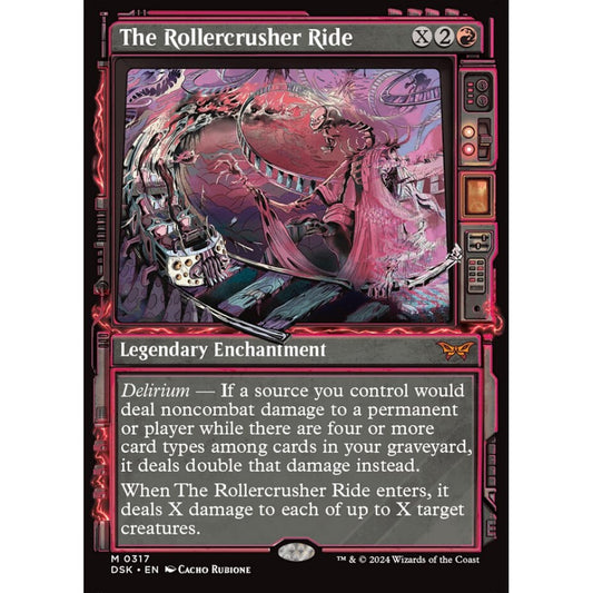 The Rollercrusher Ride, 317, mythic, Magic: The Gathering, Duskmourn: House of Horror