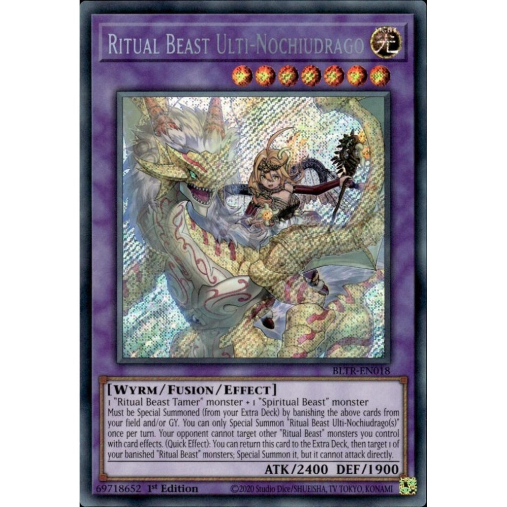 Ritual Beast Ulti-Nochiudrago BLTR-EN018 Secret Yu-Gi-Oh Battles of Legend: Terminal Revenge