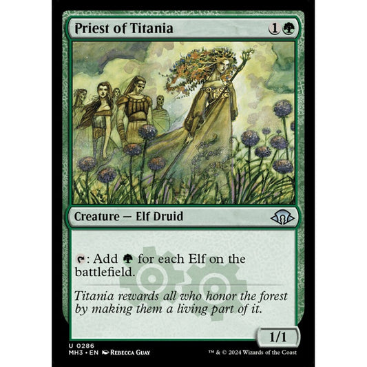 Priest of Titania, 286, uncommon, Magic: The Gathering, Modern Horizons 3