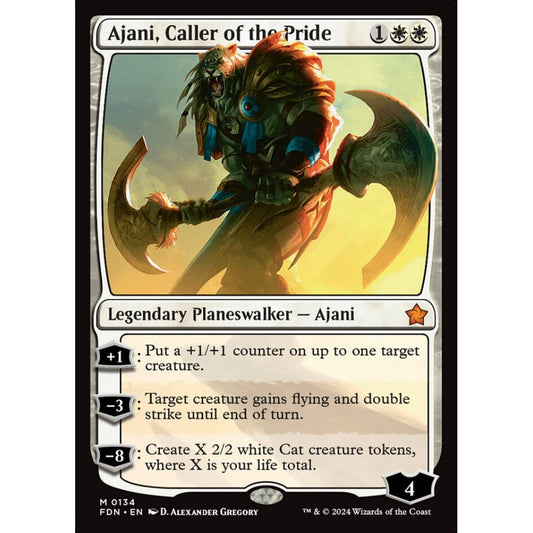 Ajani, Caller of the Pride, 134, mythic, Magic: The Gathering, Foundations