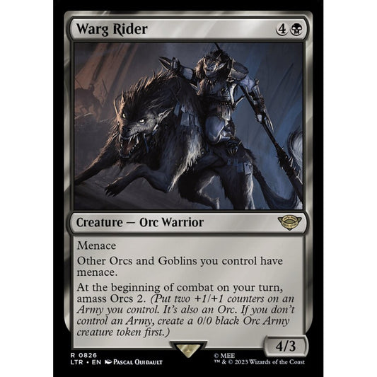 Warg Rider, rare, 826, Magic the Gathering, The Lord of the Rings: Tales of Middle-earth