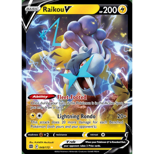 Raikou V Double Rare 048/172 Pokemon Card Game Brilliant Stars