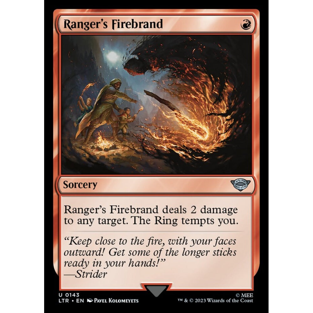 Ranger's Firebrand, uncommon, 143, Magic the Gathering, The Lord of the Rings: Tales of Middle-earth
