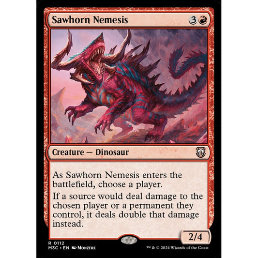 Sawhorn Nemesis, 112, rare, Magic: The Gathering, Modern Horizons 3