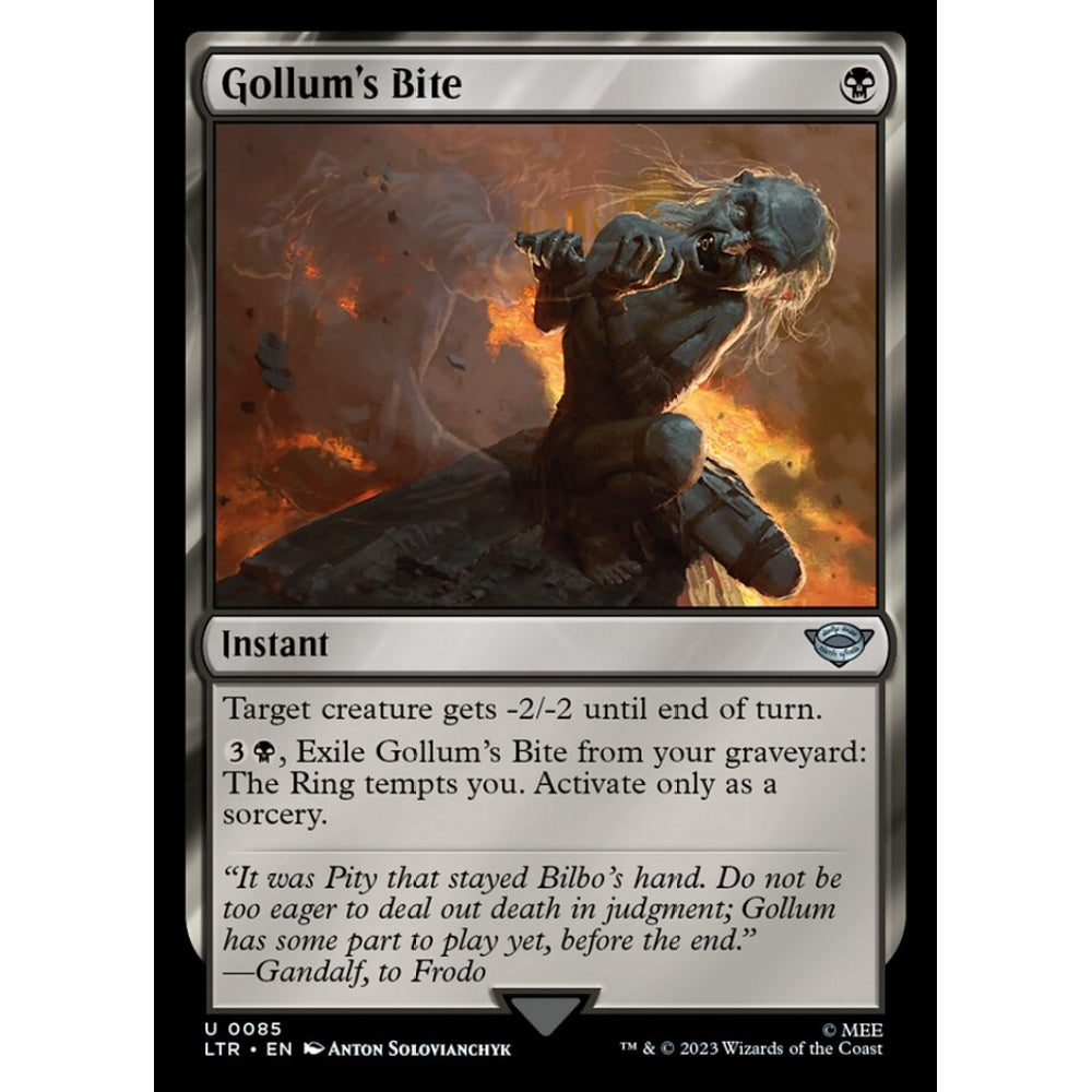 Gollum's Bite, uncommon, 85, Magic the Gathering, The Lord of the Rings: Tales of Middle-earth