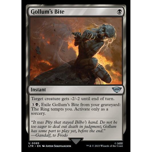 Gollum's Bite, uncommon, 85, Magic the Gathering, The Lord of the Rings: Tales of Middle-earth