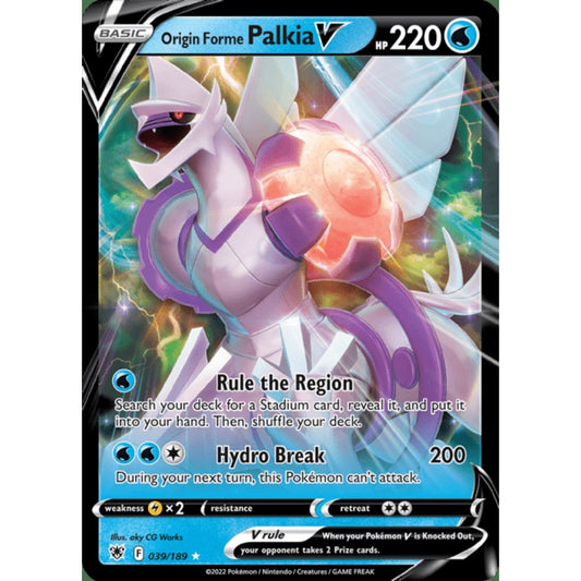 Origin Forme Palkia V Double Rare 039/189 Pokemon Card Game Astral Radiance