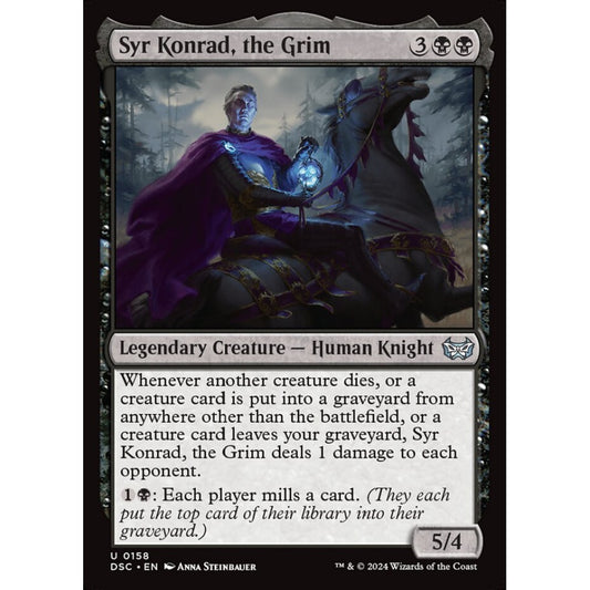 Syr Konrad, the Grim, 158, uncommon, Magic: The Gathering, Duskmourn: House of Horror
