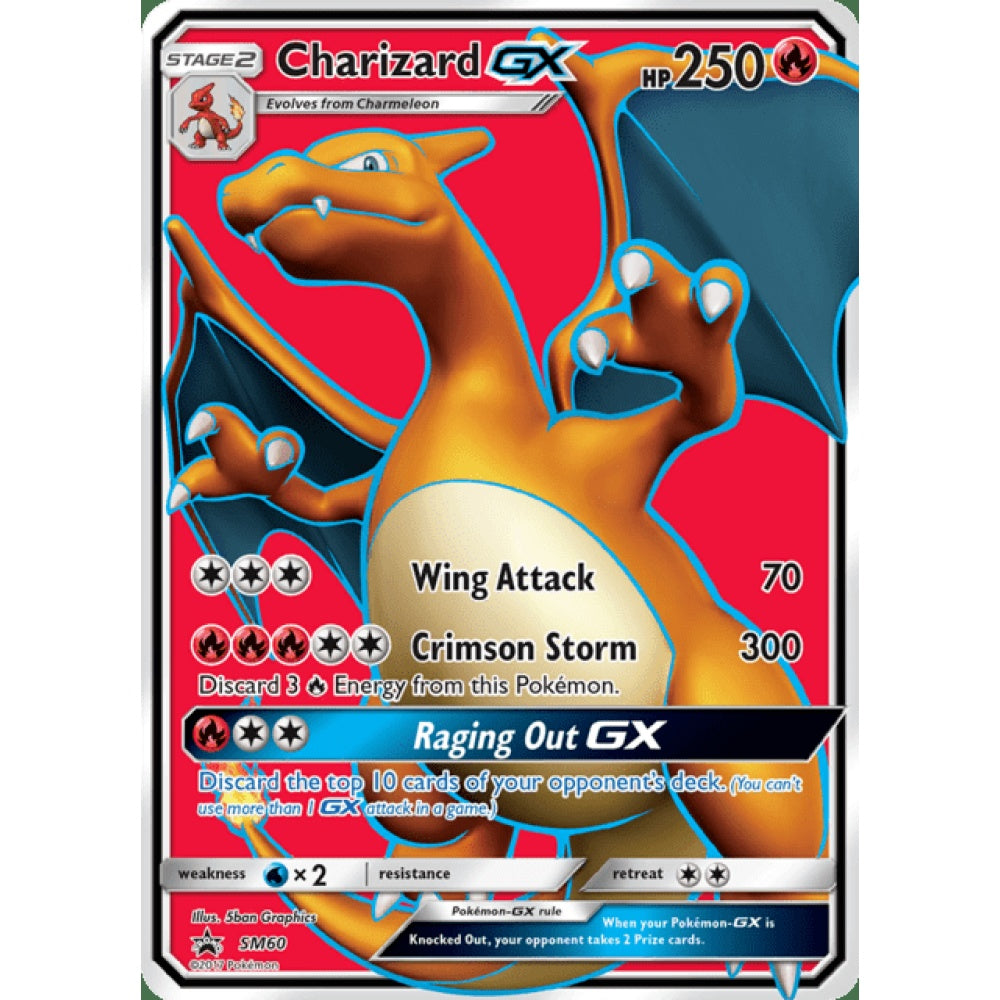 Charizard-GX Black Star Promo SM60 Pokemon Card Game Sun & Moon Promos