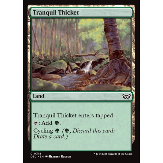 Tranquil Thicket, 318, common, Magic: The Gathering, Duskmourn: House of Horror