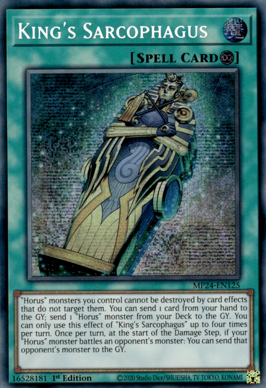 King's Sarcophagus AGOV-EN058 Ultra Ultra Rare Yu-Gi-Oh Age of Overlord in Art