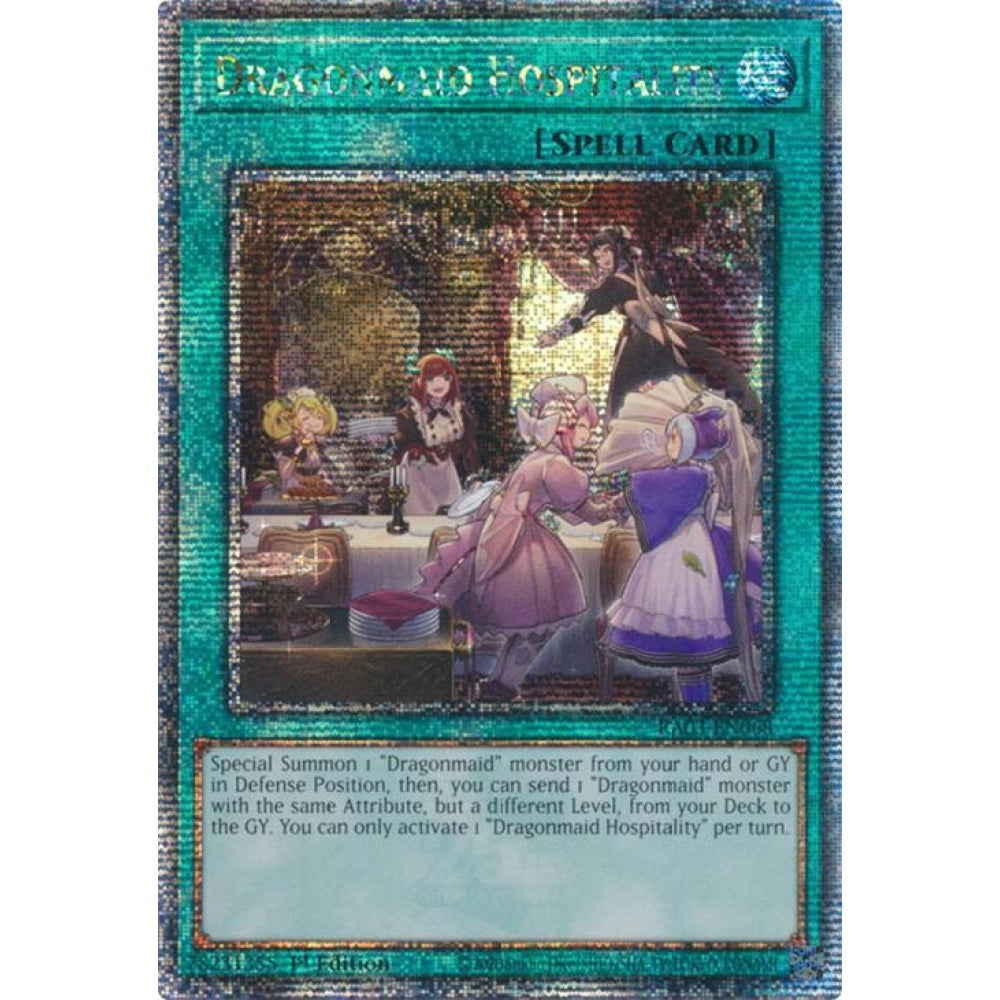 Dragonmaid Hospitality (Quarter Century Secret Rare) RA03-EN068 QCR Yu-Gi-Oh Quarter Century Bonanza