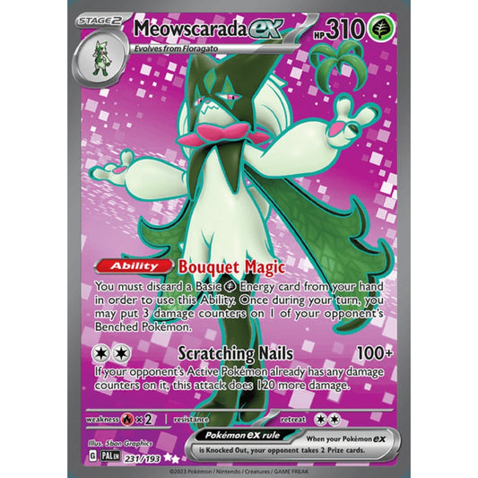 Meowscarada ex Full Art 231/193 Pokemon Card Game Paldea Evolved