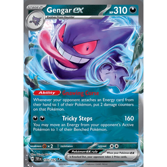 Gengar ex Double Rare 104/162 Pokemon Card Game Temporal Forces