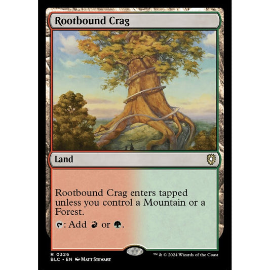 Rootbound Crag, 326, rare, Magic: The Gathering, Bloomburrow