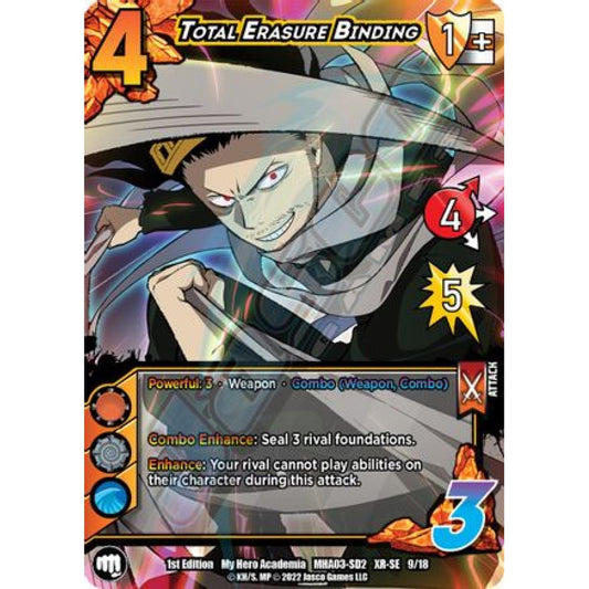 Total Erasure Binding, 9/18, XR-SE, UniVersus, MHA03 Heroes Clash