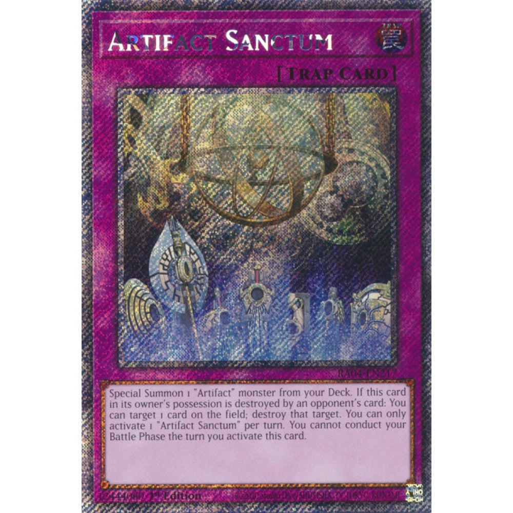 Artifact Sanctum RA04-EN217 Platinum Platinum Secret Rare Yu-Gi-Oh Quarter Century Stampede in Art