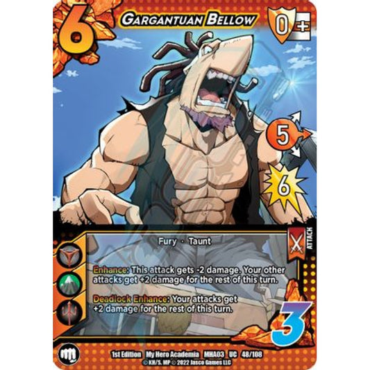 Gargantuan Bellow, 48/108, UC, UniVersus, MHA03 Heroes Clash
