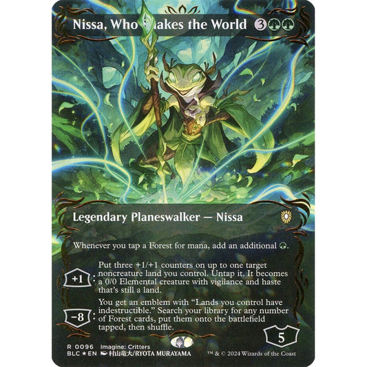 Nissa, Who Shakes the World, 96, rare, Magic: The Gathering, Bloomburrow