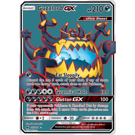 Guzzlord-GX Rare Ultra 105/111 Pokemon Card Game Crimson Invasion