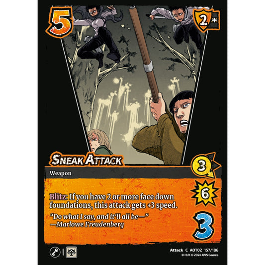 Sneak Attack, 157/186, AOT02, Universus, Attack on Titan: Origins of Power, Attack, C