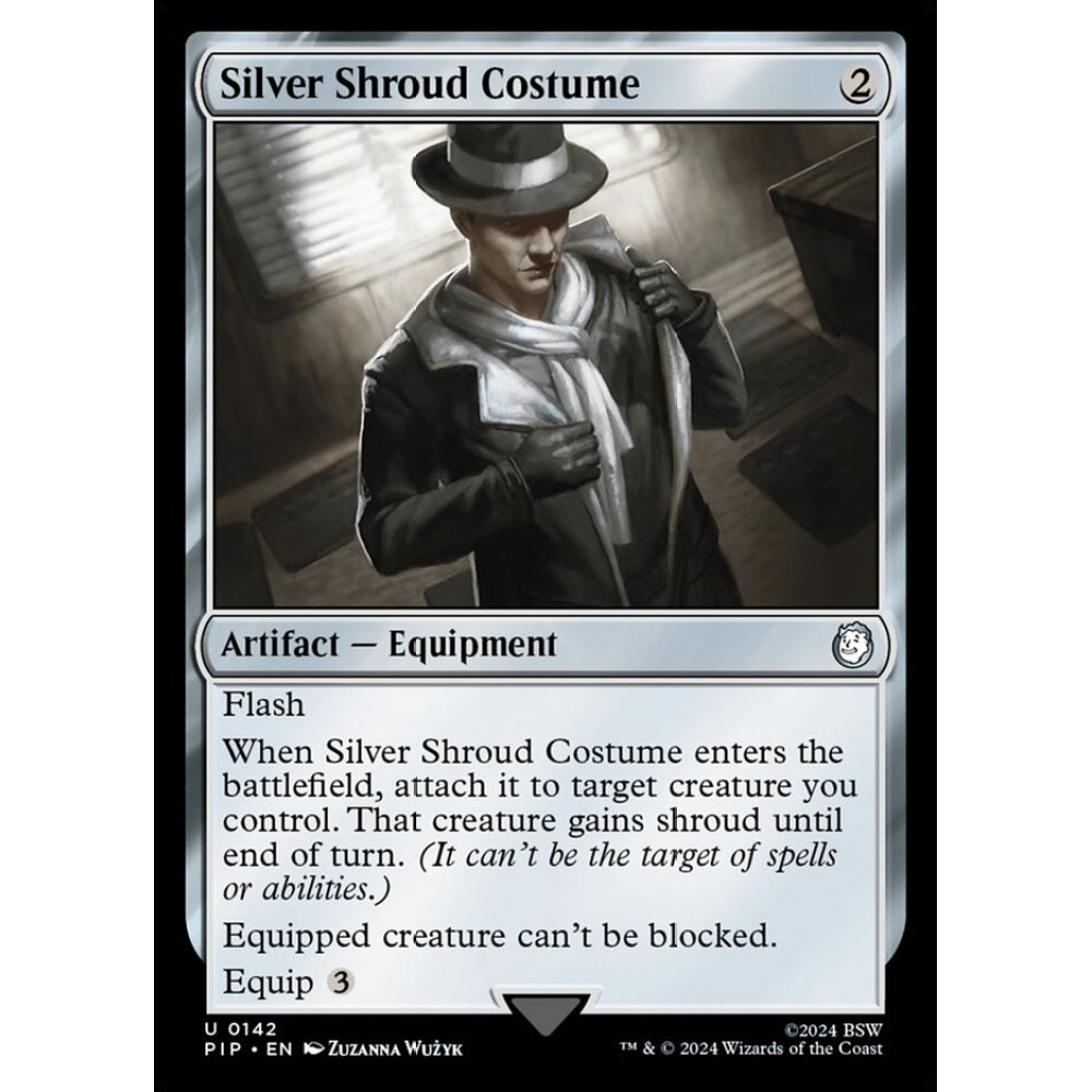 Silver Shroud Costume uncommon 142 Magic the Gathering Fallout