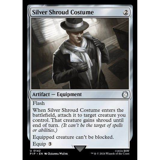 Silver Shroud Costume uncommon 142 Magic the Gathering Fallout