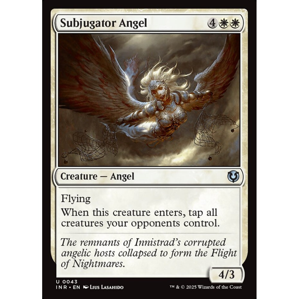 Subjugator Angel, 43, uncommon, Magic: The Gathering, Innistrad Remastered