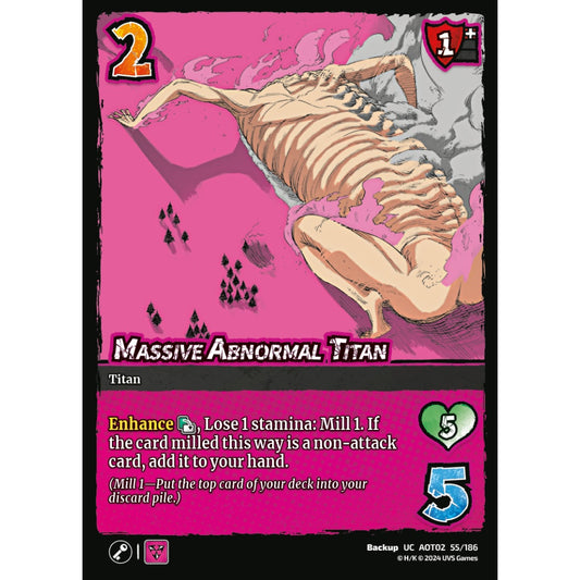 Massive Abnormal Titan, 55/186, AOT02, Universus, Attack on Titan: Origins of Power, Backup, UC